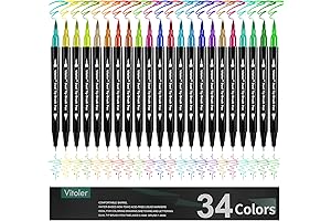 Vitoler Dual Tip Brush Markers Colored Pen