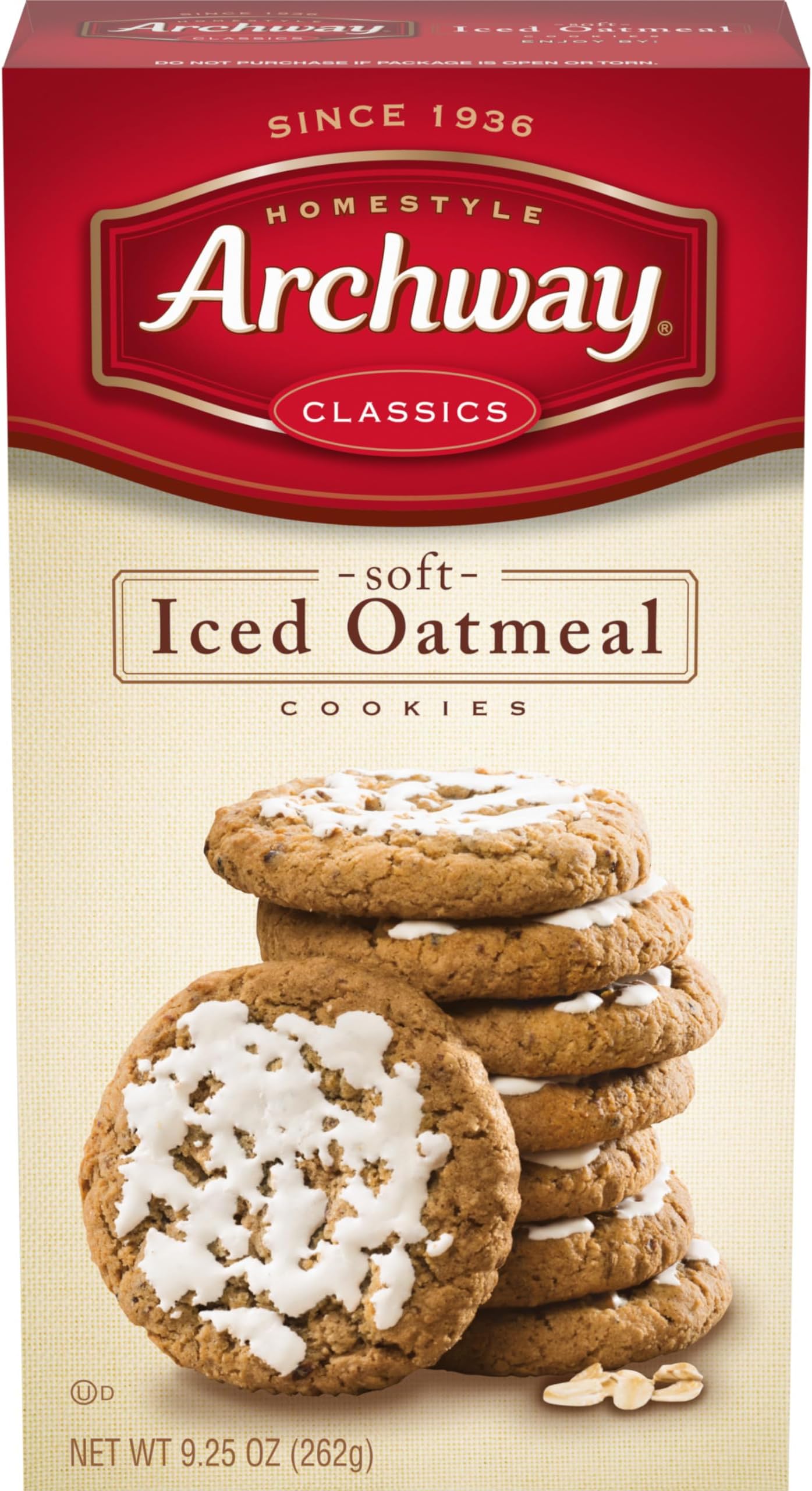 Cookies, Soft Iced Oatmeal Cookies, 9.25 Oz