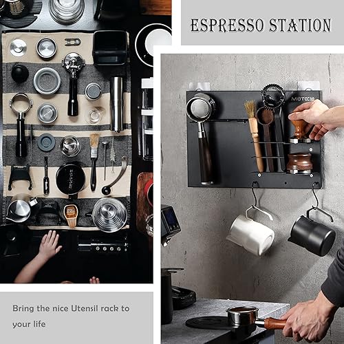 Miniatura 2 de Accesorios y organizador de barra de café, soporte de portafiltro para portafiltros de café de 51/2.283 in, accesorios de expreso, cocina, bar,