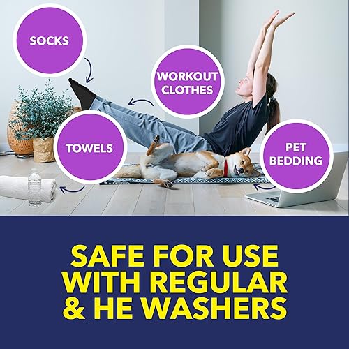 Miniatura 4 de OxiClean Eliminador de olores y manchas en polvo, eliminador de olores de lavandería, 5 libras