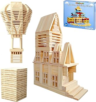 Gladmate 300 Blochets de Construction en Bois Naturel Gladmate