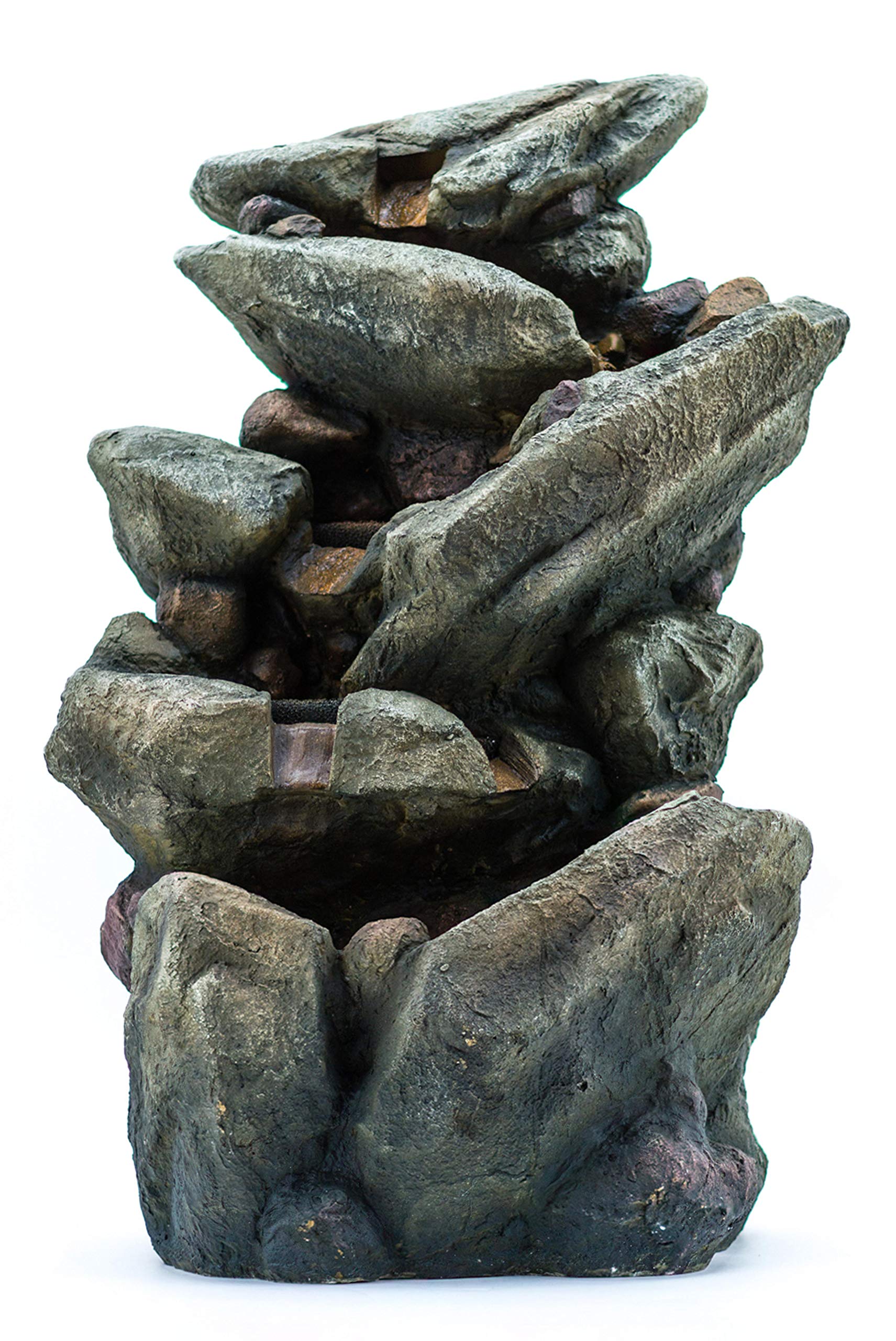 Hi-Line Gift 79571 Multi-Level Stone Fountain with Led Lights