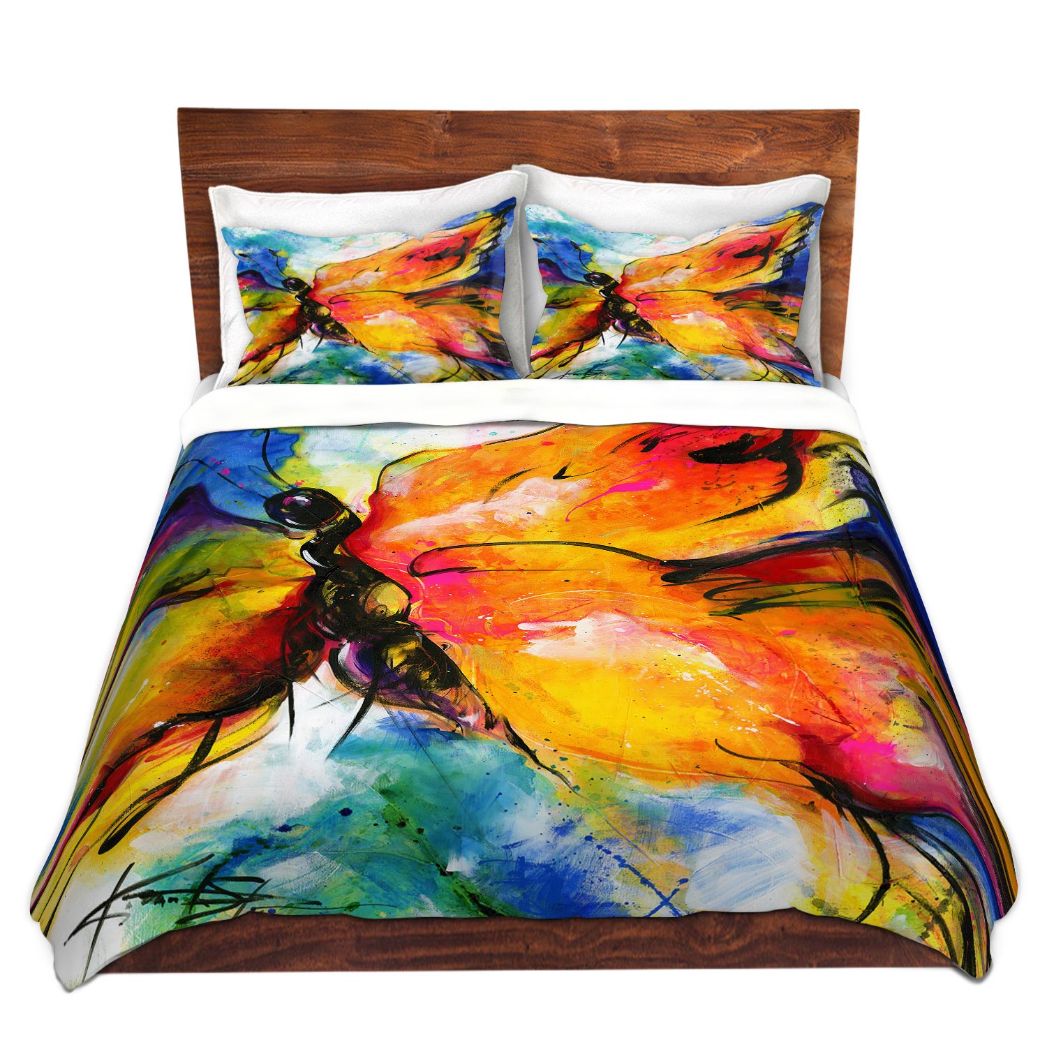 Dia Noche DVTW-KathyStanionJoyfulEcstascyII6 Duvet Cover Brushed Twill, Twin Sham Set