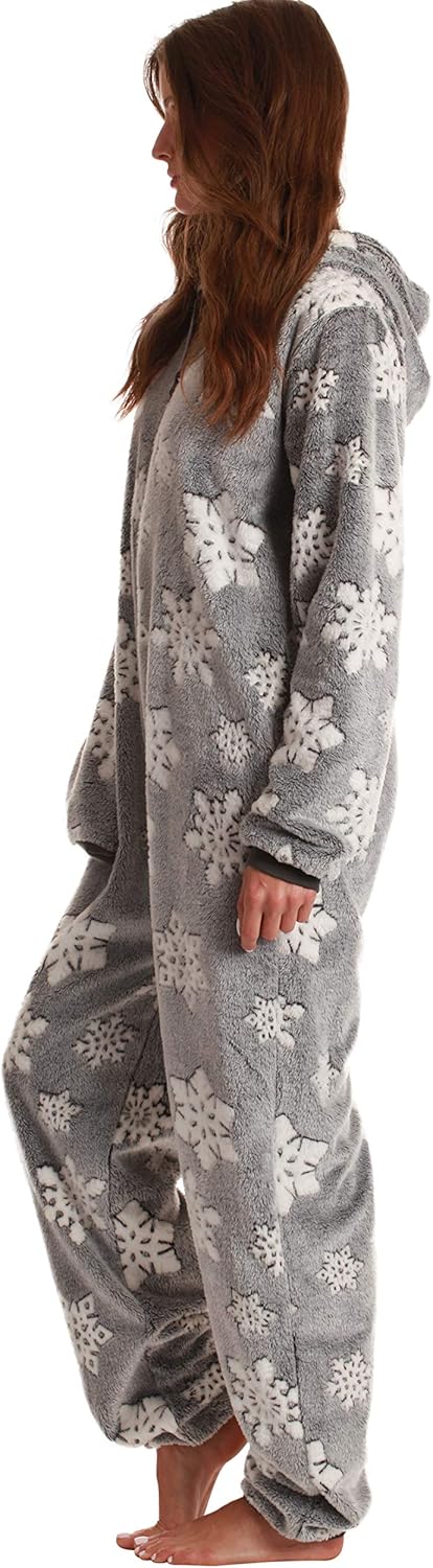 Just Love Ladies Embossed Plush Adult Onesie - Image 2