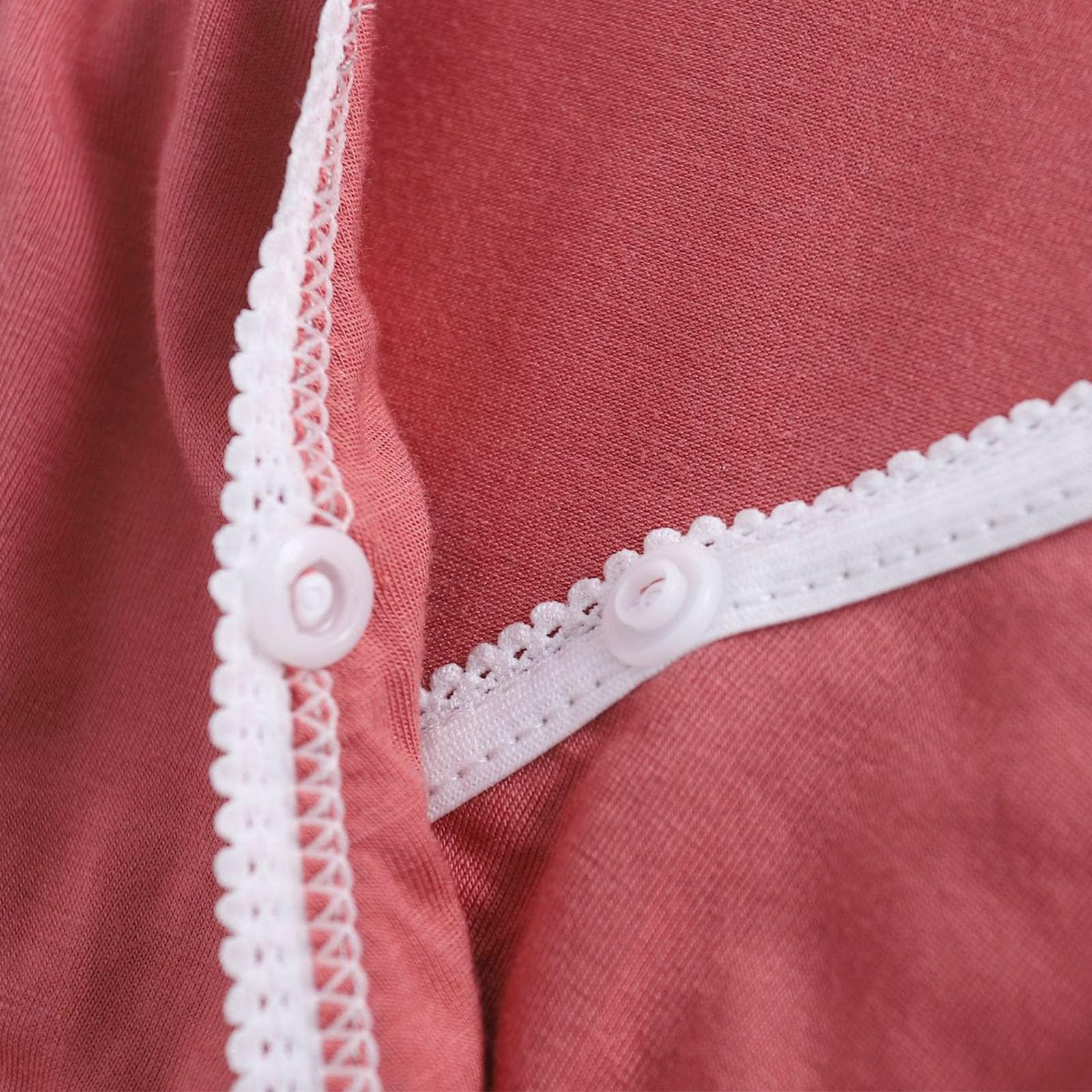 Ensemble de pyjama de maternité pour femme enceinte, doux et confortable, col en V, manches courtes, haut d'allaitement avec coussinets et short à taille élastique, 2 pièces, vêtements de