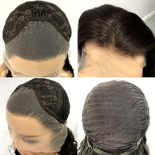 Miniatura 9 de UNIQUEWIG Pelucas de cabello sintético lacio y sedoso de 24 pulgadas, color marrón oscuro, pelucas de cosplay resistentes al calor, sin pegamento,