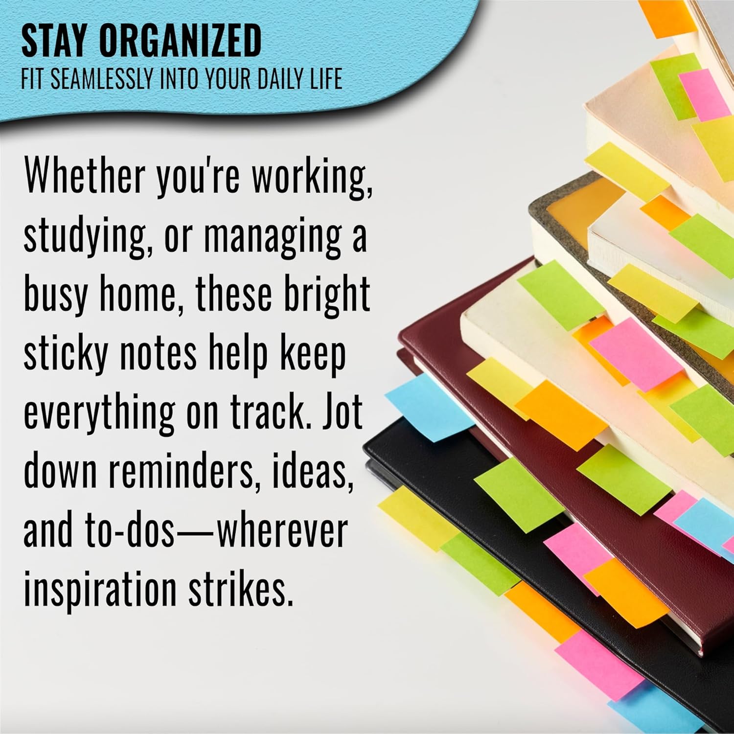 Just Stationery Assorted Neon Sticky Note