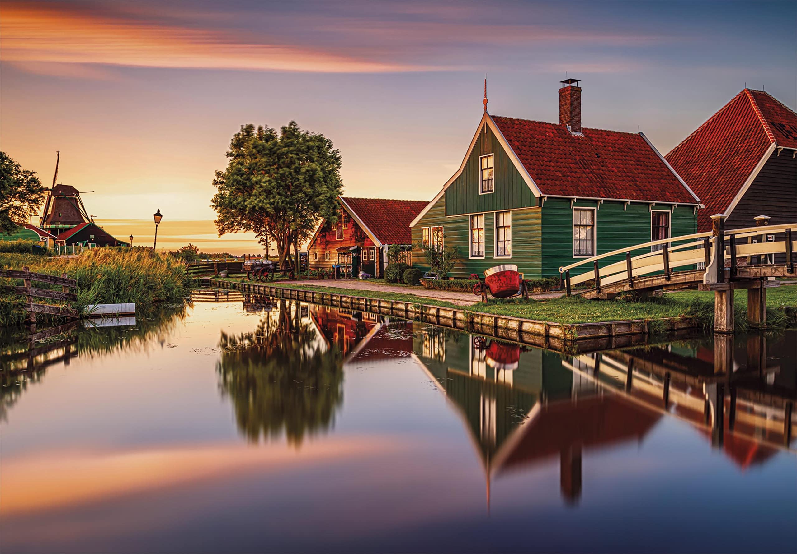 Clementoni Collection-Zaanse Schans-1500 Adult Puzzle Pieces, Made in Italy, Multicoloured, 31696, Multi-coloured, 1500 pezzi - Image 2
