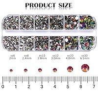 Vista 98 de 3820Pcs Light Green Flatback Rhinestones for Bedazzling, 2-6.5mm Small Rhinestones Diamonds Kit, Flat Back Crystals Gems for Nail Art and Crafts