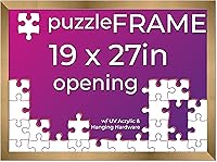 Vista 59 de Poster Palooza Kit de marco para rompecabezas de 18 x 24 pulgadas, incluye hojas de pegamento para rompecabezas, marco de madera de bronce