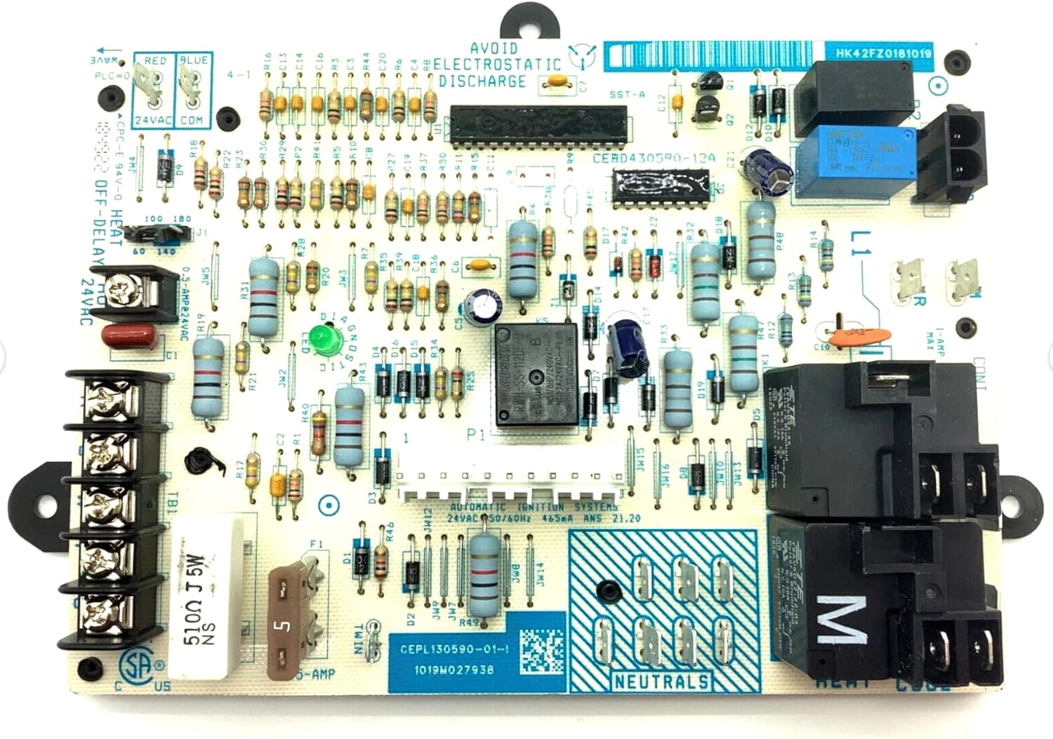 OEM Upgraded Replacement for Payne Furnace Control Circuit Board HK42FZ018