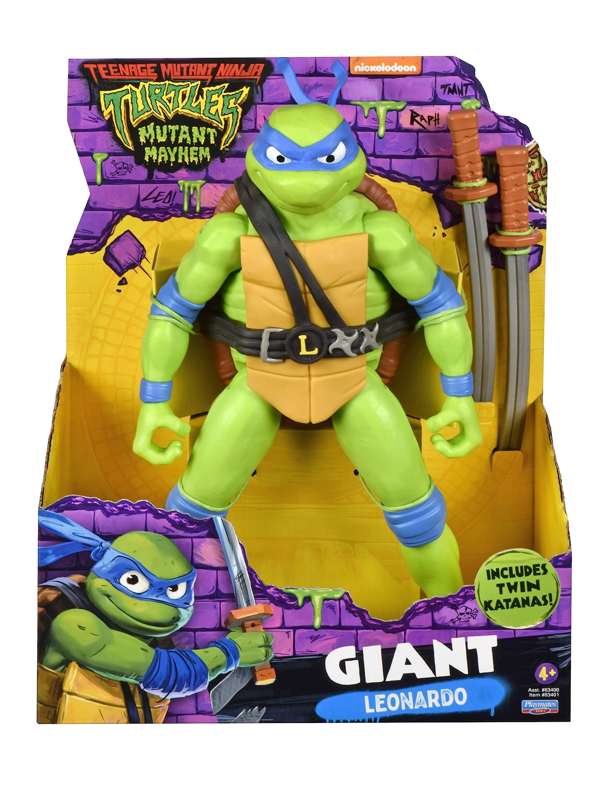 Teenage Mutant Ninja Turtles: Mutant Mayhem 12” Giant Leonardo Figure by Playmates Toys