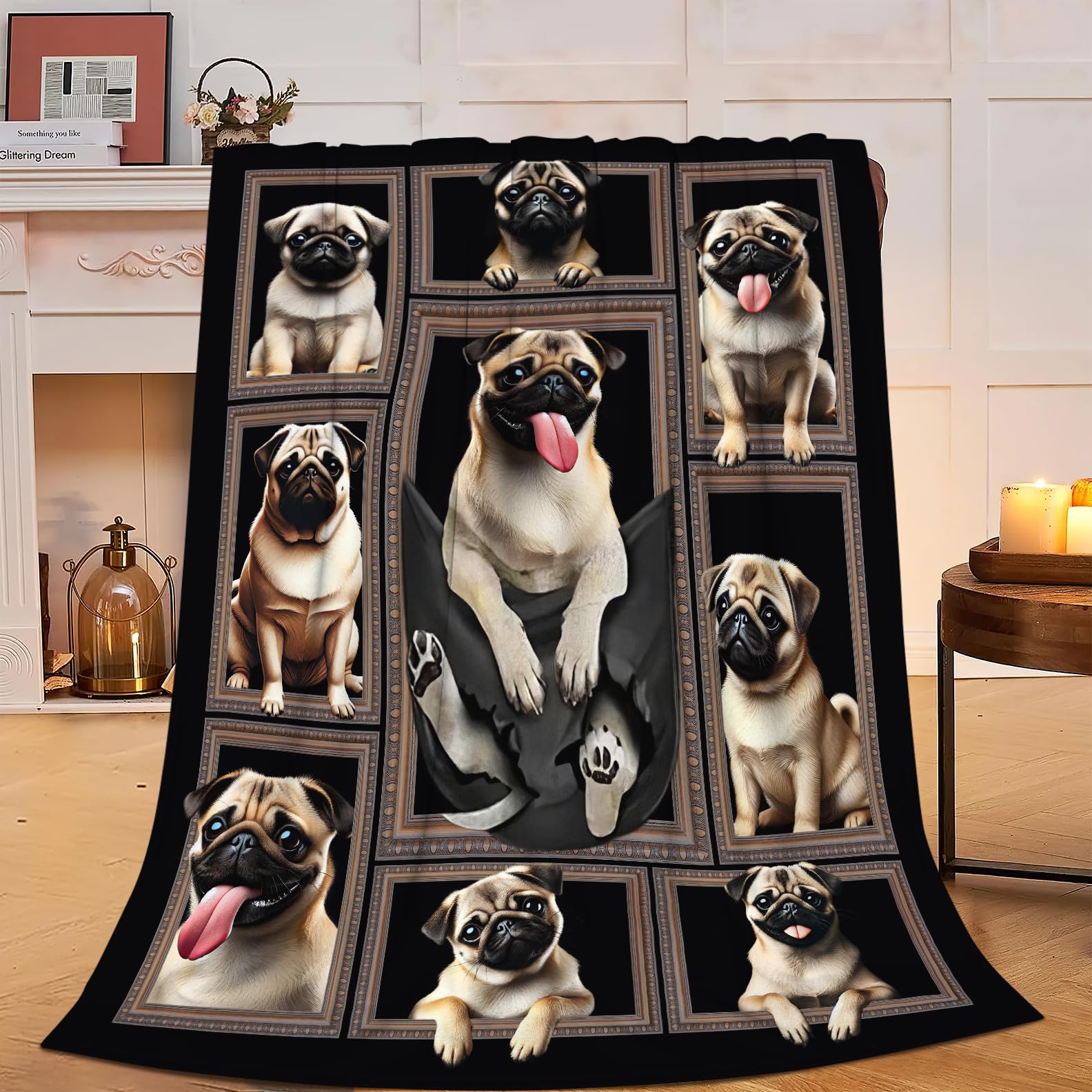Xiilo Girls Dog Bull Blanket S Fleece Throw Blanket Super Soft Warm Cozy Fuzzy Plush Puppy Blanket Gifts For Boys Kids Room Decor 40"X50"