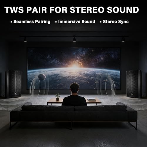 Miniatura 7 de PRORECK PR-915D 1500W Powered Bluetooth PA Speaker, 15-Inch 3-Channel DSP Speaker with Wireless TWS Pairing, for DJ, Live Sound, Party, and Stage