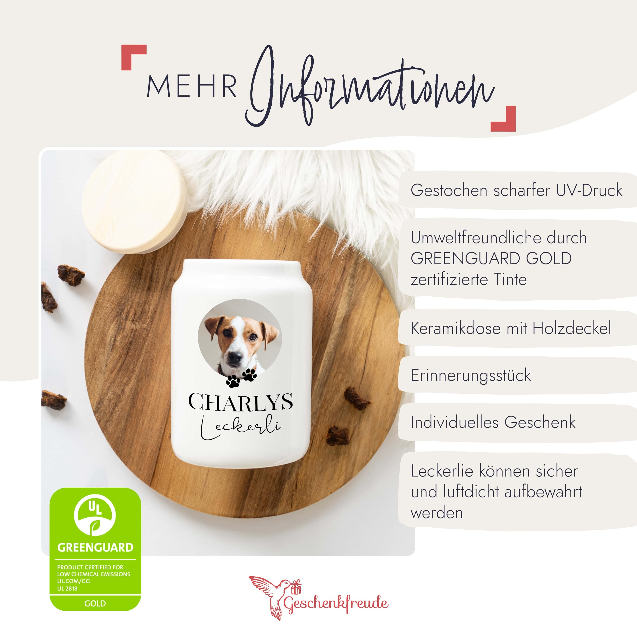 LED Hund Wandbild Personalisiert - 60cm Geburtstagsgeschenk Mit Namen