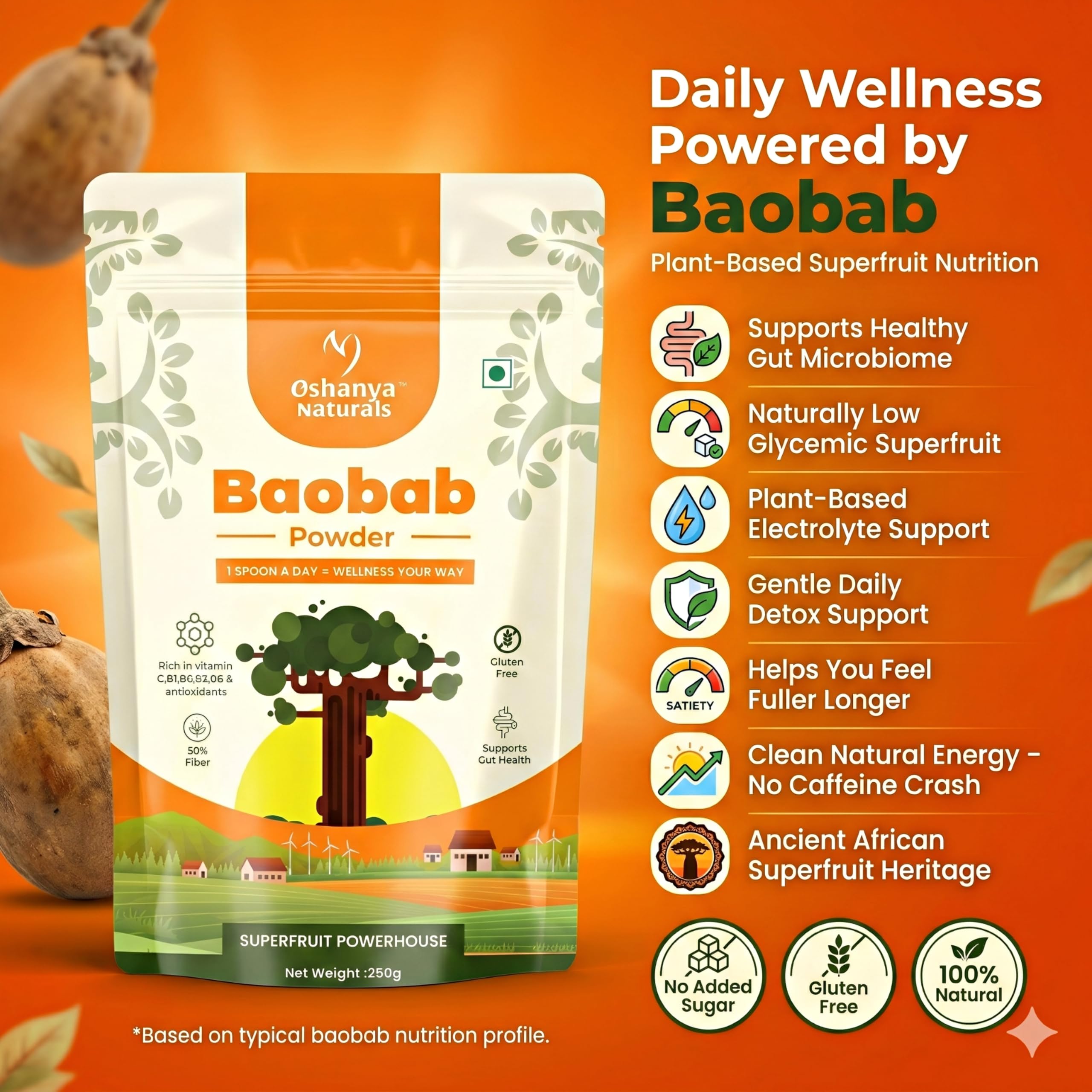 Baobab Powder 250g — Amazon image 3