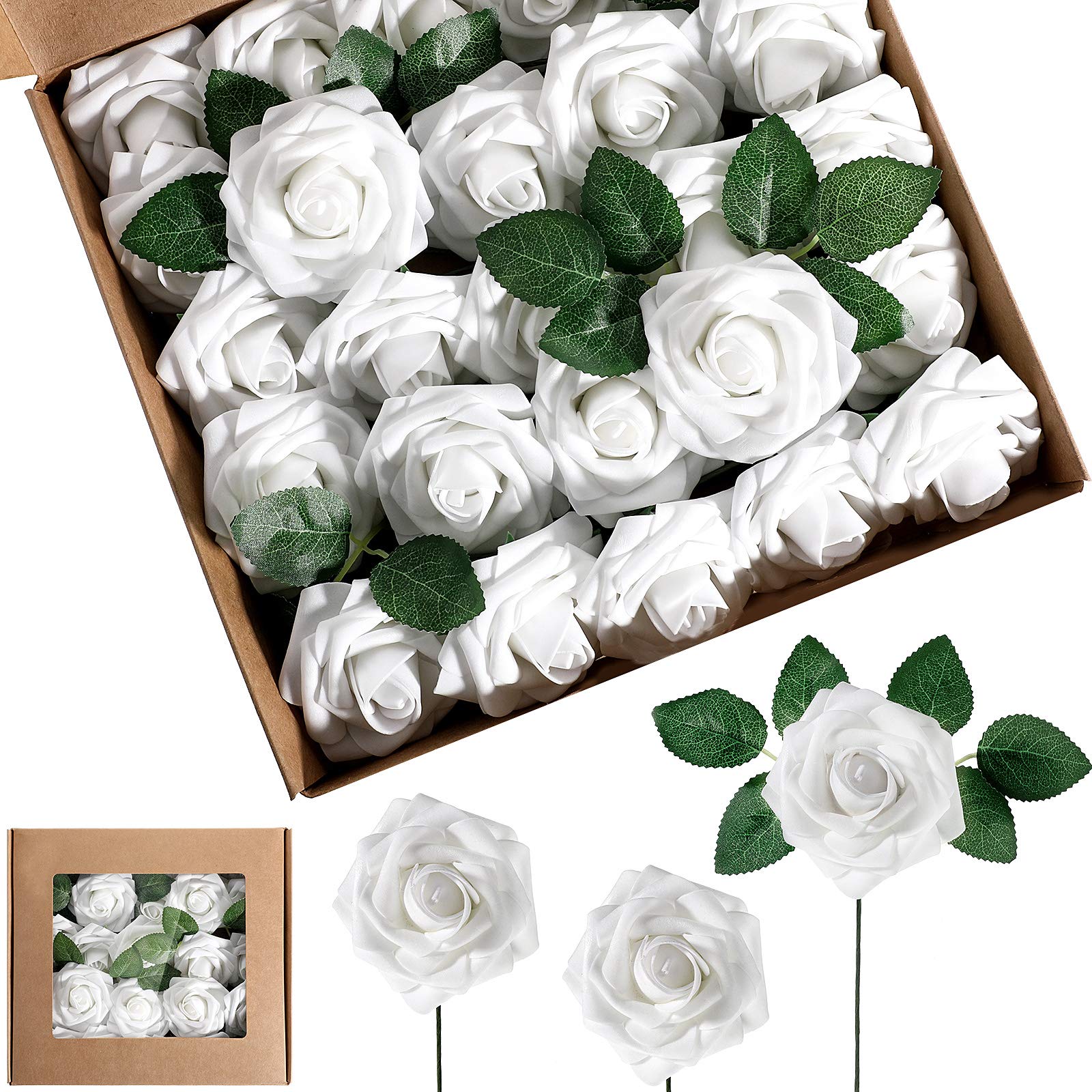 Buy Artificial Foam Rose Flowers Vintage Fake Roses DIY Bouquets