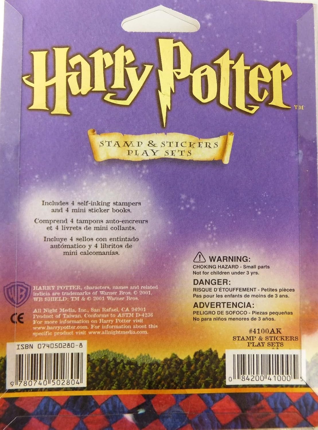 HARRY POTTER Stamp and Mini Sticker Book Party Favor Set