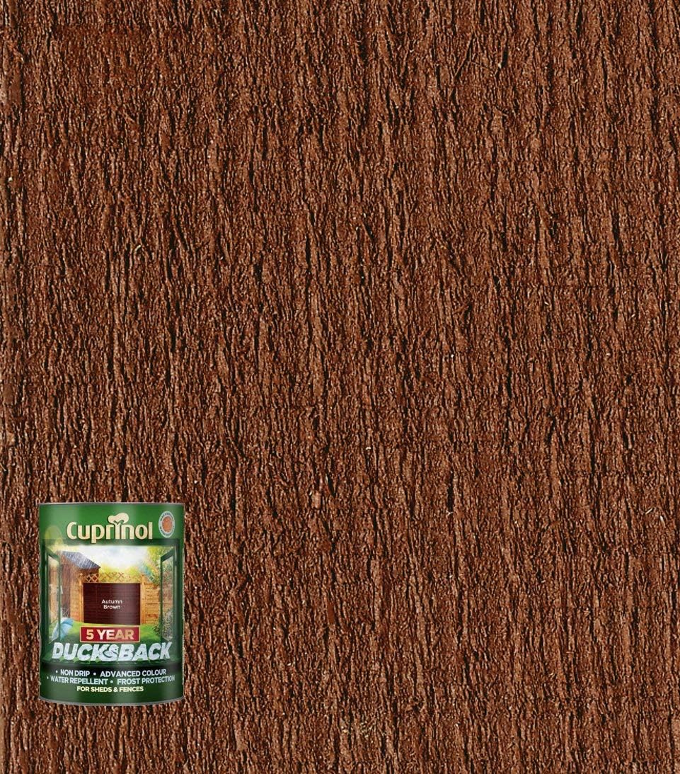 3X Ducksback 5 Year Waterproof for Sheds and Fences, 5 L Autumn Brown