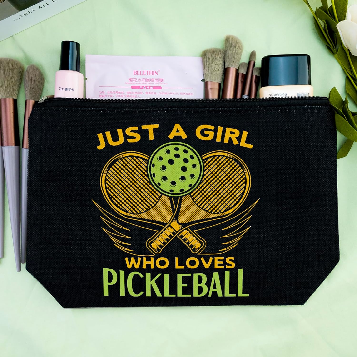 Pickleball Bags for Women Teen Girls Pickle ball Gift Makeup Bag Accessories for Pickleball Lovers Friends Sisters Coach Birthday Christmas - Image 5