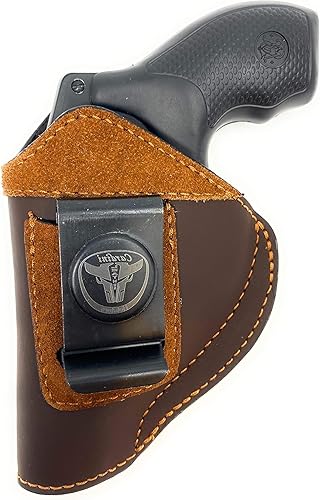 Miniatura 10 de Cardini Leather - IWB Leather J Frame Revolver Holster for S&W Models 442 and 642 Airweight, 637, 638, 640 and Other .38 Special Snub Nose Revolvers