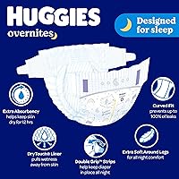 Vista 7 de Huggies Pañales Overnites pañales para bebé, talla 7 (41+ libras), 68 unidades (2 paquetes de 34)
