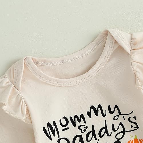 Miniatura 5 de Imcute Traje para el día de San Valentín para niña, mameluco de manga larga y pantalones florales lindos recién nacidos, ropa para niña recién nacida