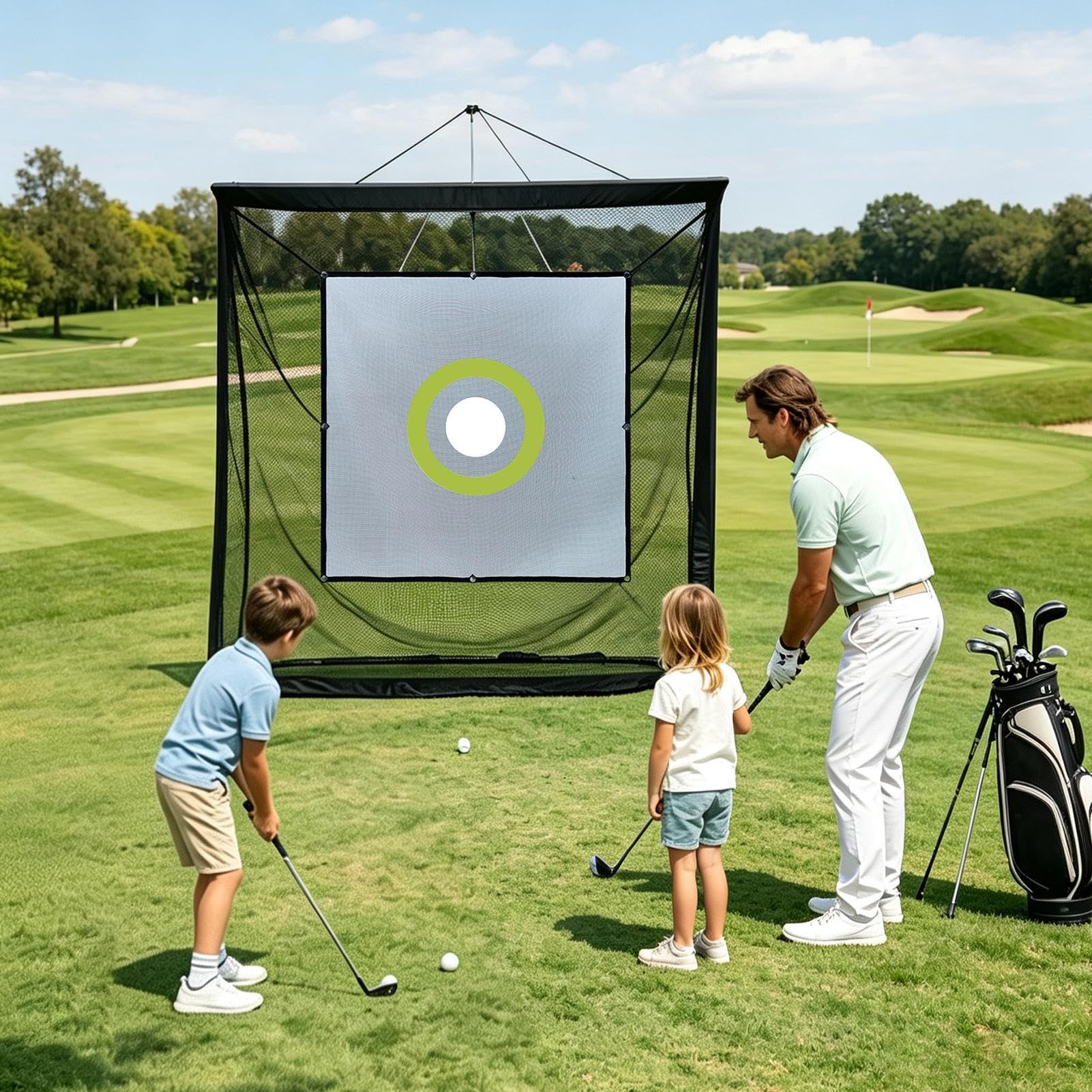 Golf-Übungsmatte – Leichter tragbarer Schwungtrainer, Putting-Trainings-Ai