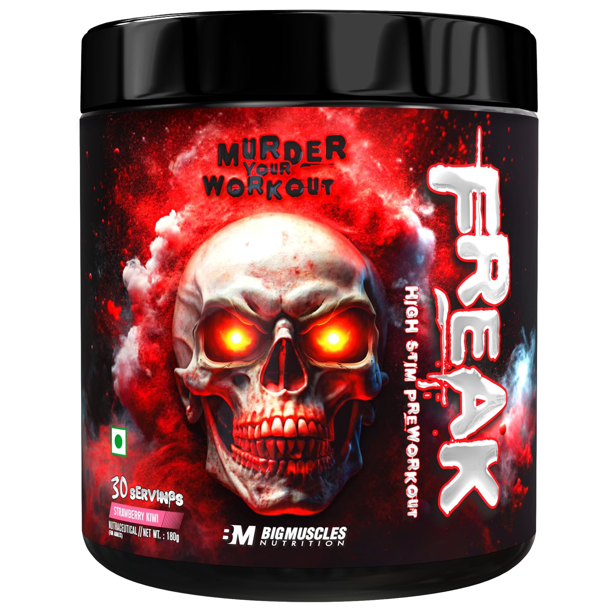 Bigmuscles Nutrition Freak Pre-Workout (30 Servings, Strawberry Kiwi) | 180g-image-15