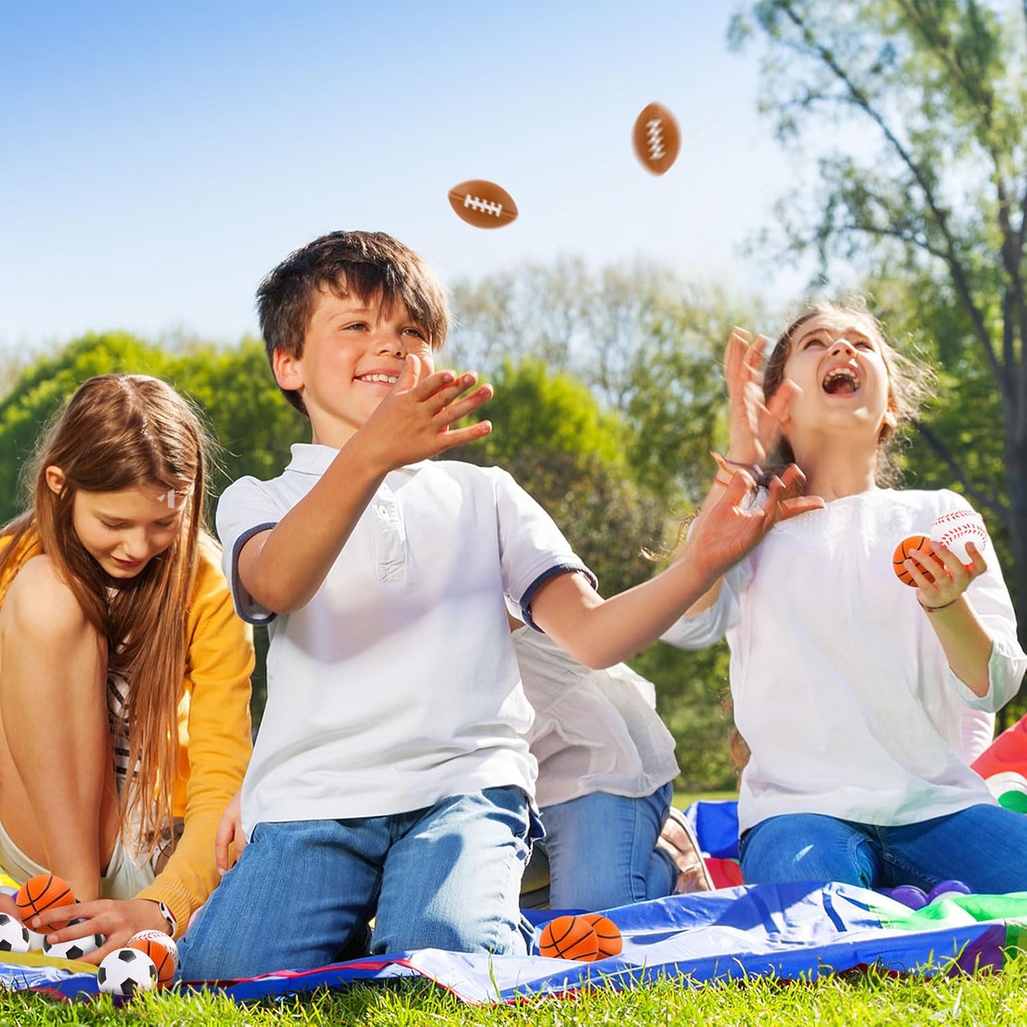 Mini Sport Stress Ball 20 Packs Sport Party Supplies Small Foam Squeeze Anxious Toy Baseball Basketball Football Soccer Squishy Ball for Kids School Carnival Reward Sport Party Decorations - Image 2