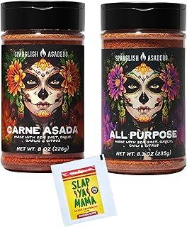 Mexican Seasoning Rub Assortments by Spanglish Asadero, Different Traditional Flavors, Al Pastor, Barbacoa, Birria, Carne Asada, Pollo Asado, Taco, & Bonus Seasoning Packet (Carne Asada/All Purpose)