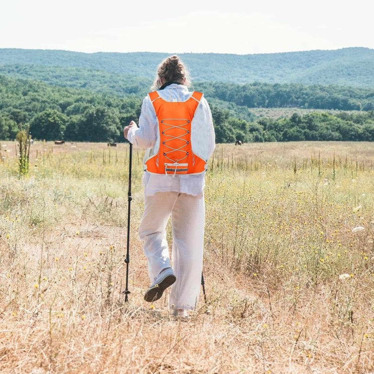 Plecak Rowerowy Na Zewnątrz Wodoodporny, Ultralekki Ze Zintegrowanym Pęcherzem Wodnym I Ergonomicznym Komfortem, Orange