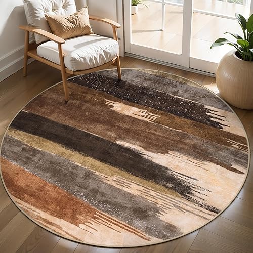 Miniatura 81 de Ciicool Alfombra abstracta moderna para sala de estar, 5 x 7 pies, lavable a máquina, antideslizante, alfombra contemporánea de pelo bajo para