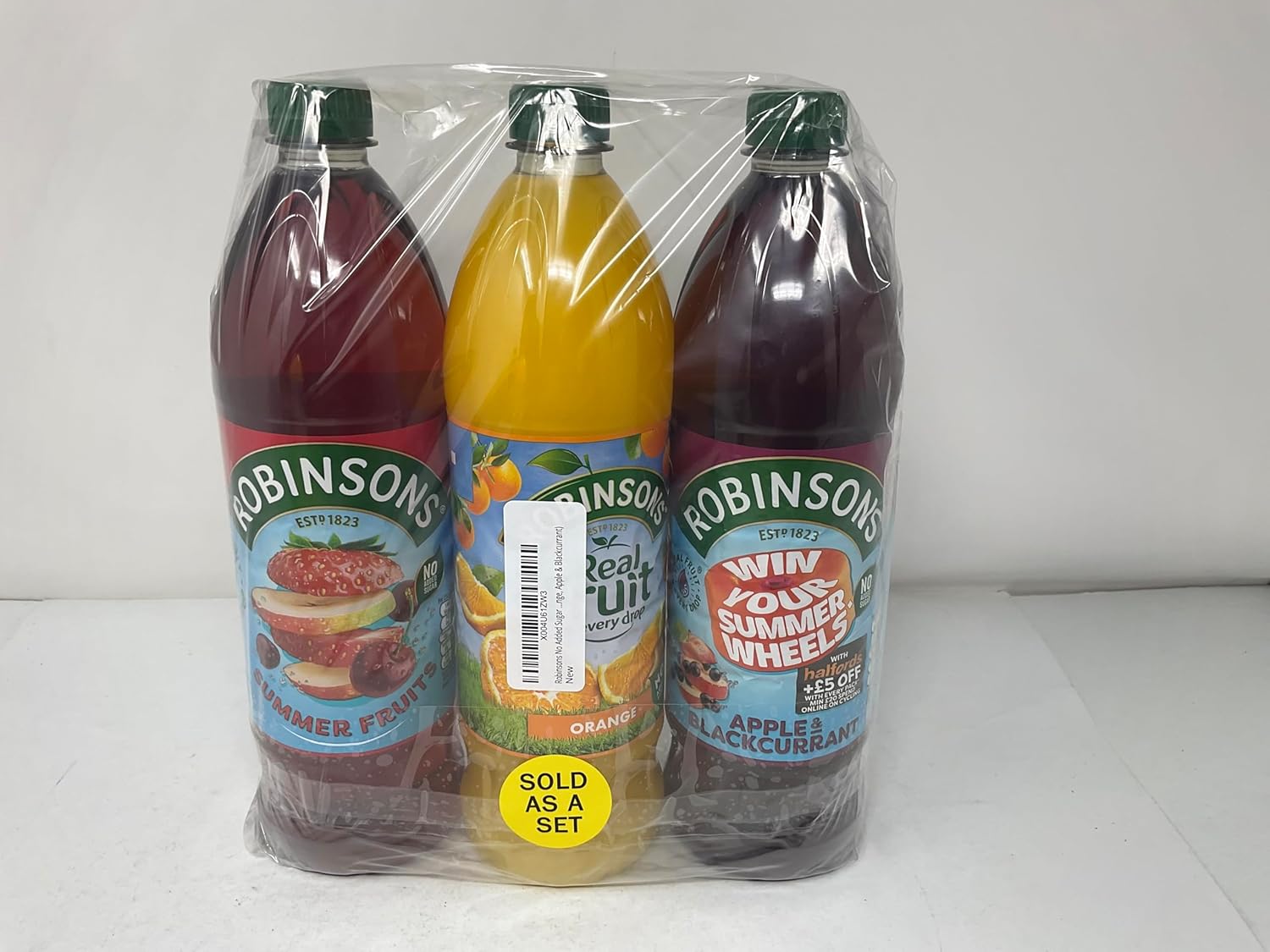 No Added Sugar Fruit Squash 1L Variety of 3 (Summer Fruits, Orange, Apple & Blackcurrant)