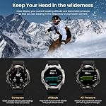 KOSPET Tank T3 Ultra 2 Smart Watch for Men GPS, Extra-Long Battery, Full Stainless Steel Body Rugged Smartwatch with Bluetooth Calling, 1.43" AMOLED Display, Pressure&Altitude&Compass Black