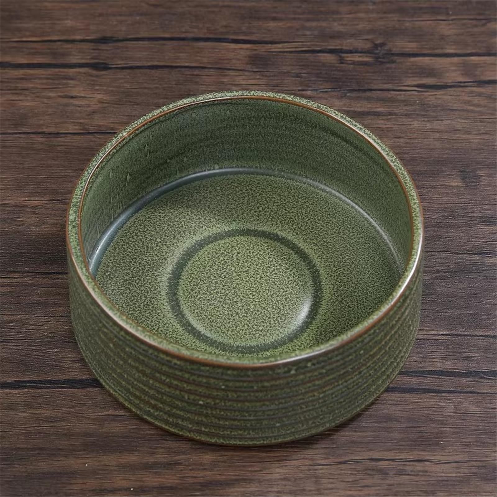 Sottovasi per Fiori Vassoio Profondo in Ceramica Grezza con piattino a Righe Vaso