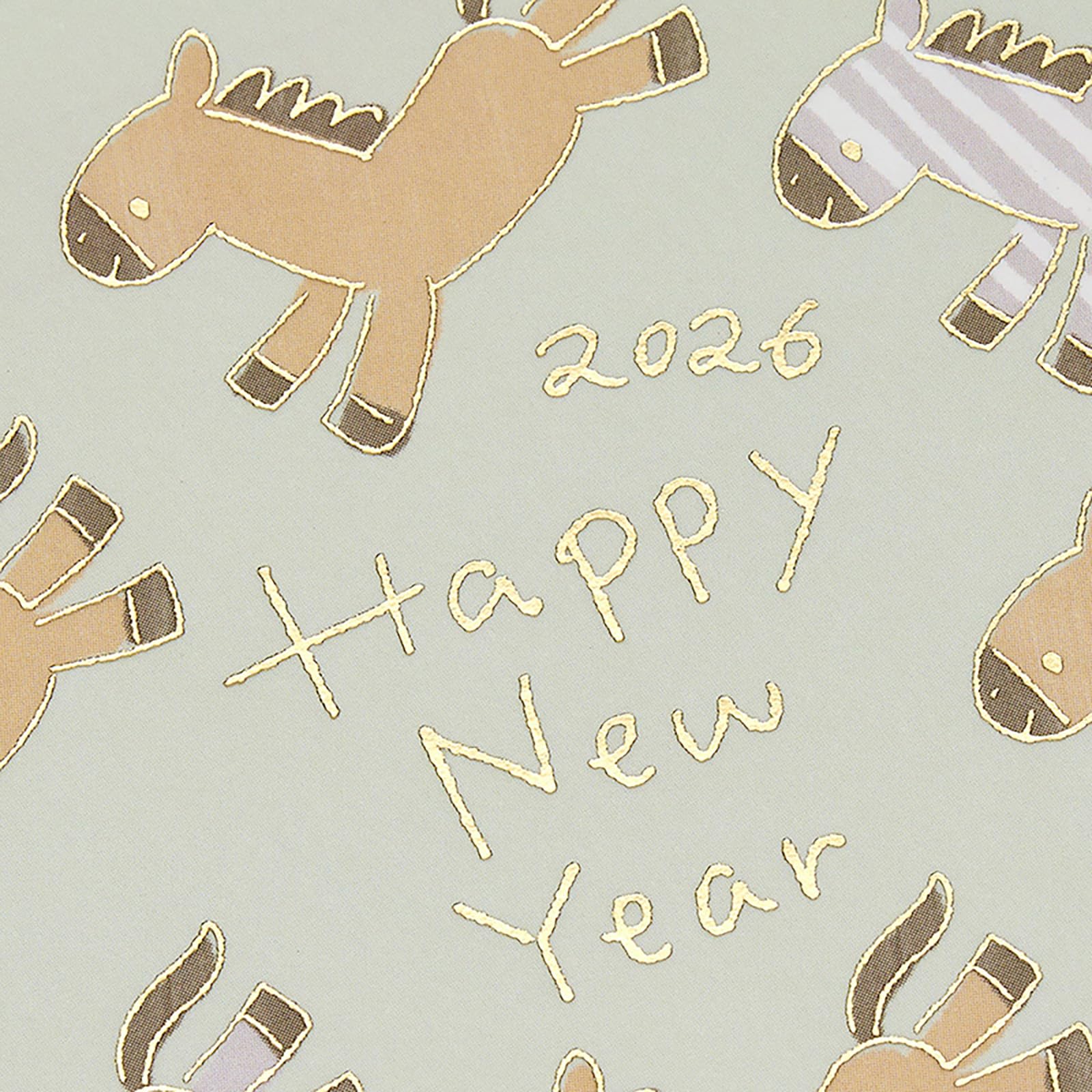 Amazon.co.jp: サンリオ(SANRIO) 年賀 ポストカード 2026年 走るウマ