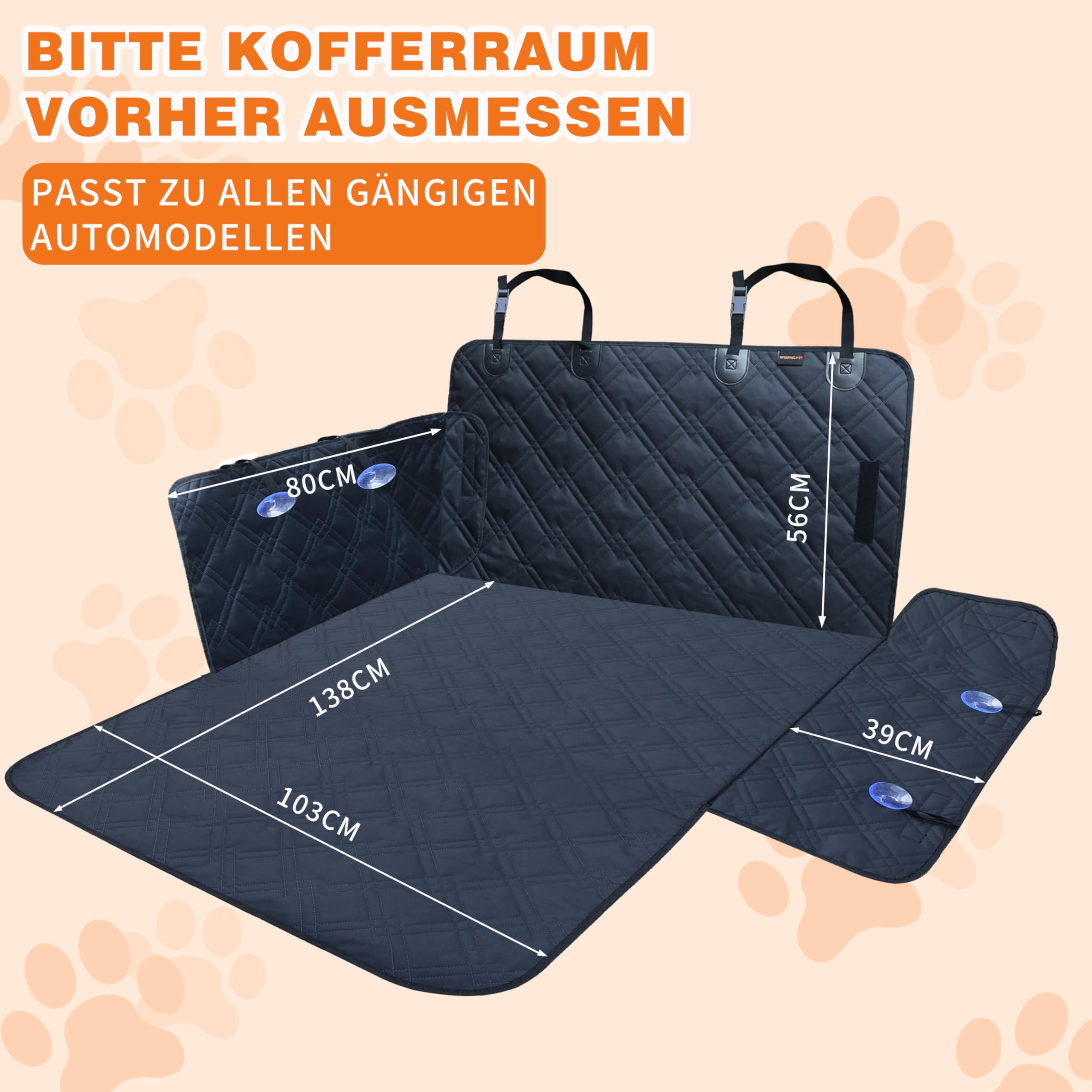 Kofferraum Schutzmatte Hund Hundedecke Autodecke Stoßstangenschutz Hundematte Auto Kofferraum Hunde Kofferraumschutz Kleinwagen hundebox Auto Kofferraum
