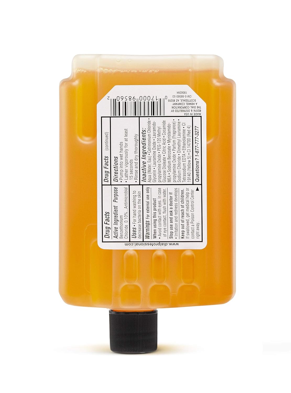 Dial - 17000985619 Gold Hand Care Anywhere Antibacterial Liquid Hand Soap, 15oz Refill Bottle (Pack of 6)