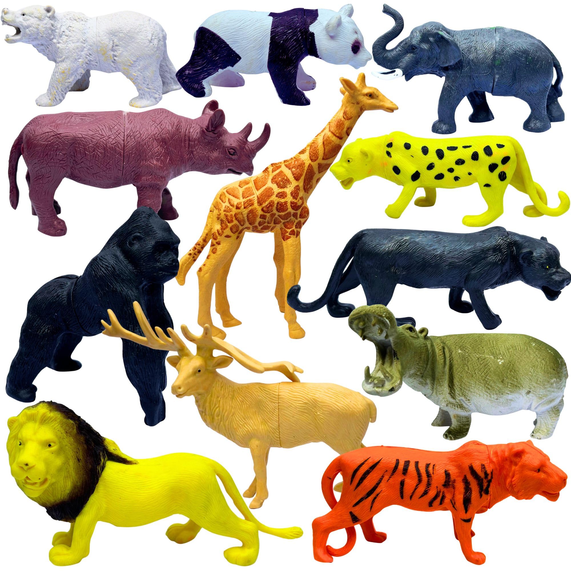 MALLEXO Big Size Realistic Forest Wild Animal Action Figures Playset for Kids 3+| 12PCS Jungle Animals Figurine Party Favor Toy for Boys and Girls Birthday Gift for Children Learning & Decoration Item-image-16