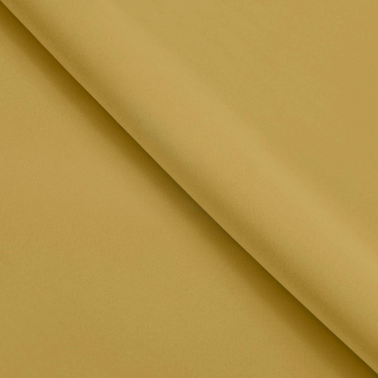 Superior Blackout Curtains, Room Darkening, Bedroom, Drapes, Kitchen, Living Room Window Accents, Sun Blocking, Thermal, 2 Pack, Solid Blackout Curtains, Set of 2, 52" x 84", Yellow Mustard