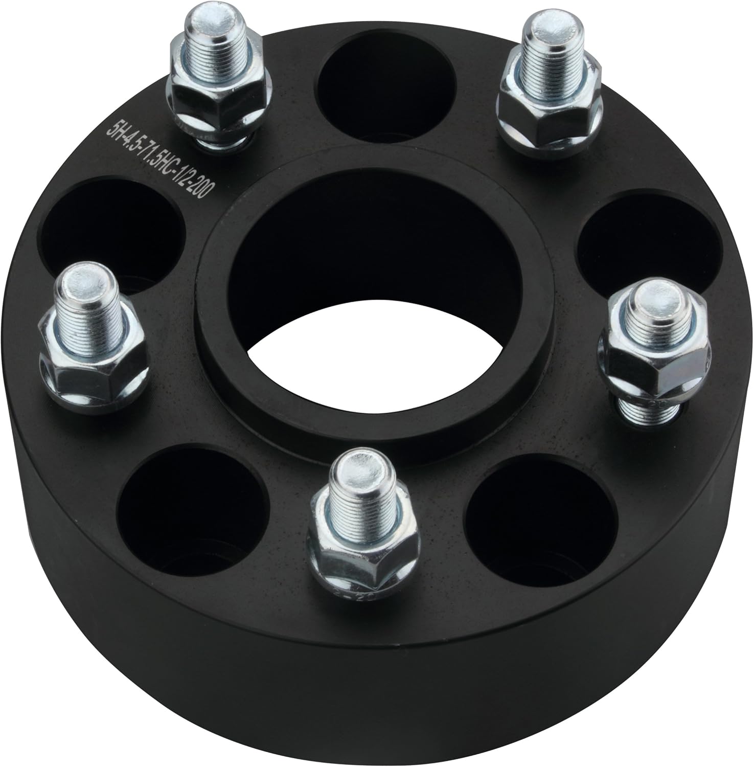 DCVAMOUS 4PC Black 5x4.5 Hubcentric Wheel Spacers 2 Inch with 1/2" Studs Compatible with Jeep 5 Lug 5x114.3 for 1984-2001 Cherokee XJ | 2002-2012 Liberty KJ KK | 1987-2006 Wrangler YJ TJ