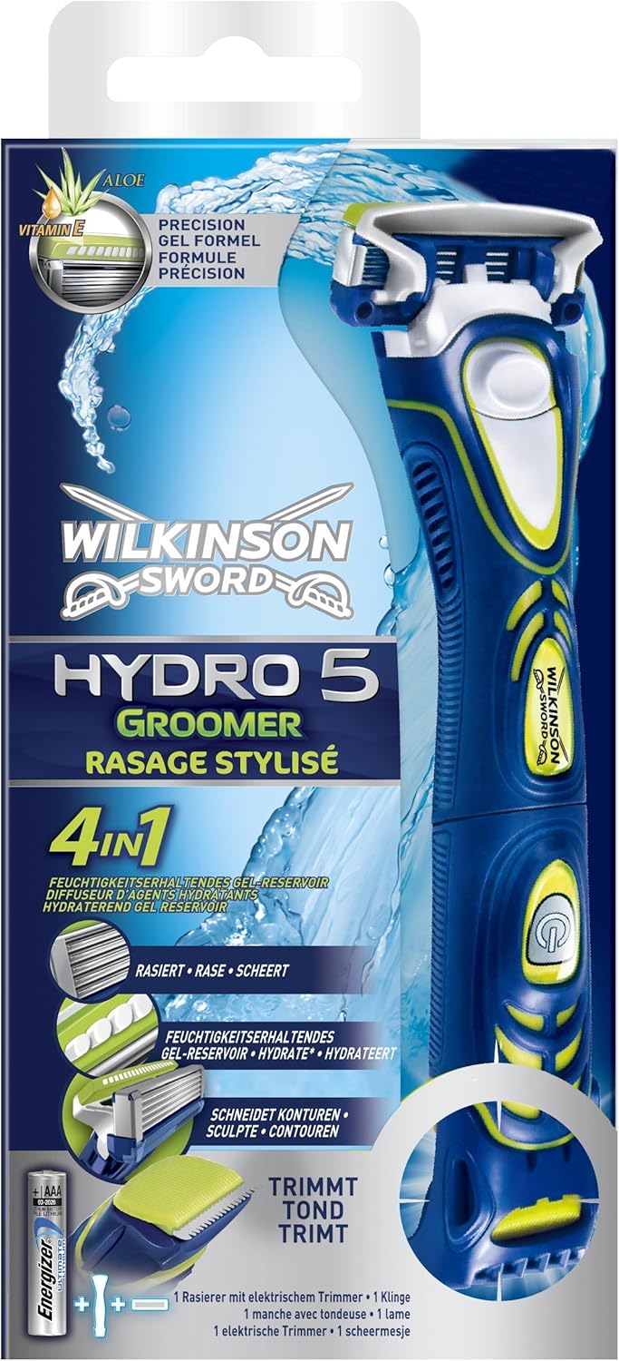 Wilkinson Sword Hydro 5 Groomer Men's Razor with Trimmer and 1 Blade