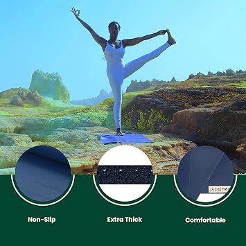 Jade Fusion Yoga Mat, Luxurious Comfort & Sturdy Workout Mats for Home Gym, 68 and 74 Yoga Mat Thick, Non-Slip Workout Mat with Extra Strong Grip, US Made Yoga Mats