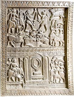 Mogul Interior Primitive Rustic Vintage Tribal Art Wood Carving Panel Sculpture Wall Decor,Wall Hanging, Wall Art, Home Decor