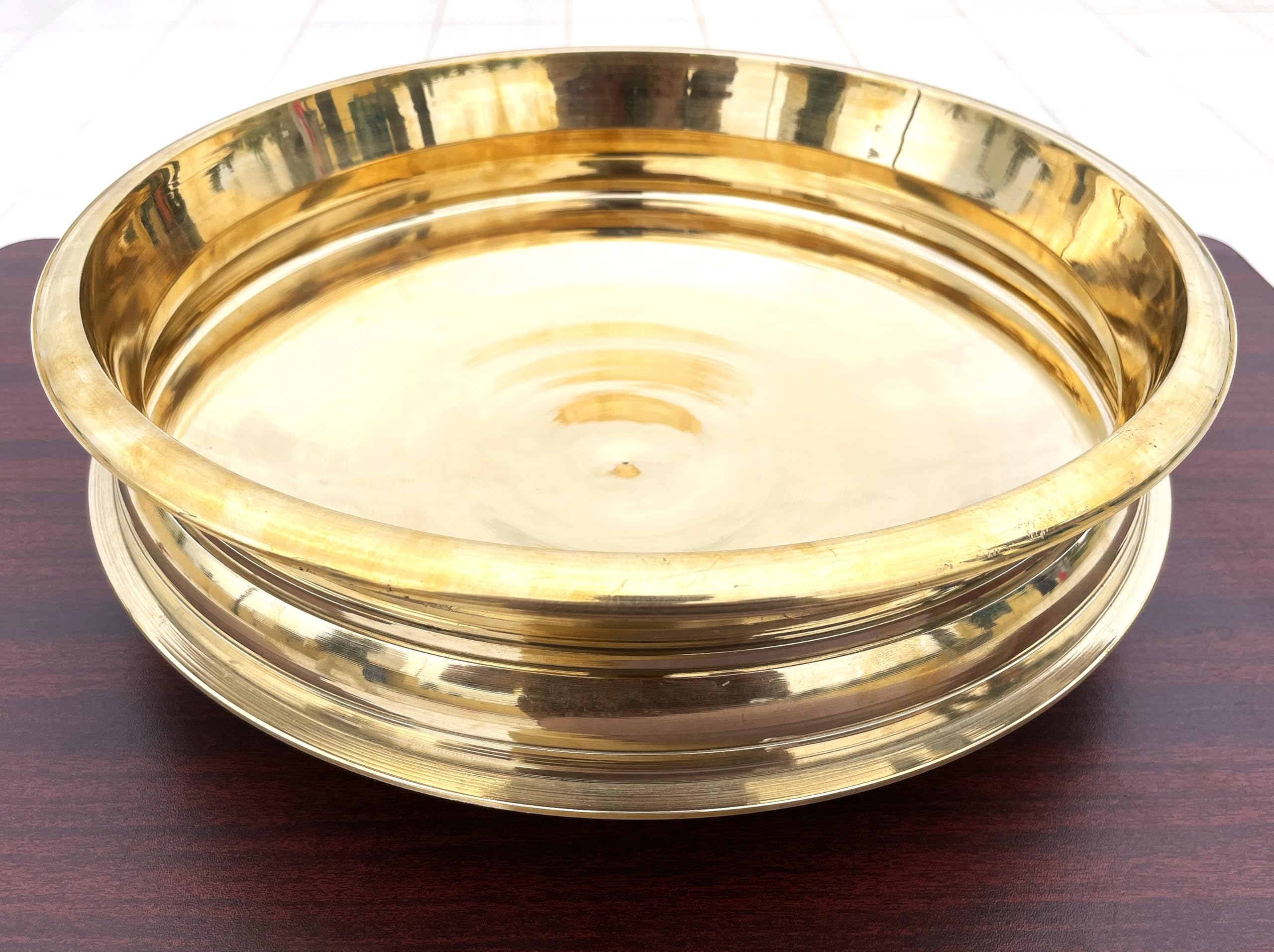 PUYANGAM Bronze Payasam Uruli, Otturuli, Varpu, Cooking Bronze Urli, Festival, Decorative, Cooking Kerala Style (33 cm)
