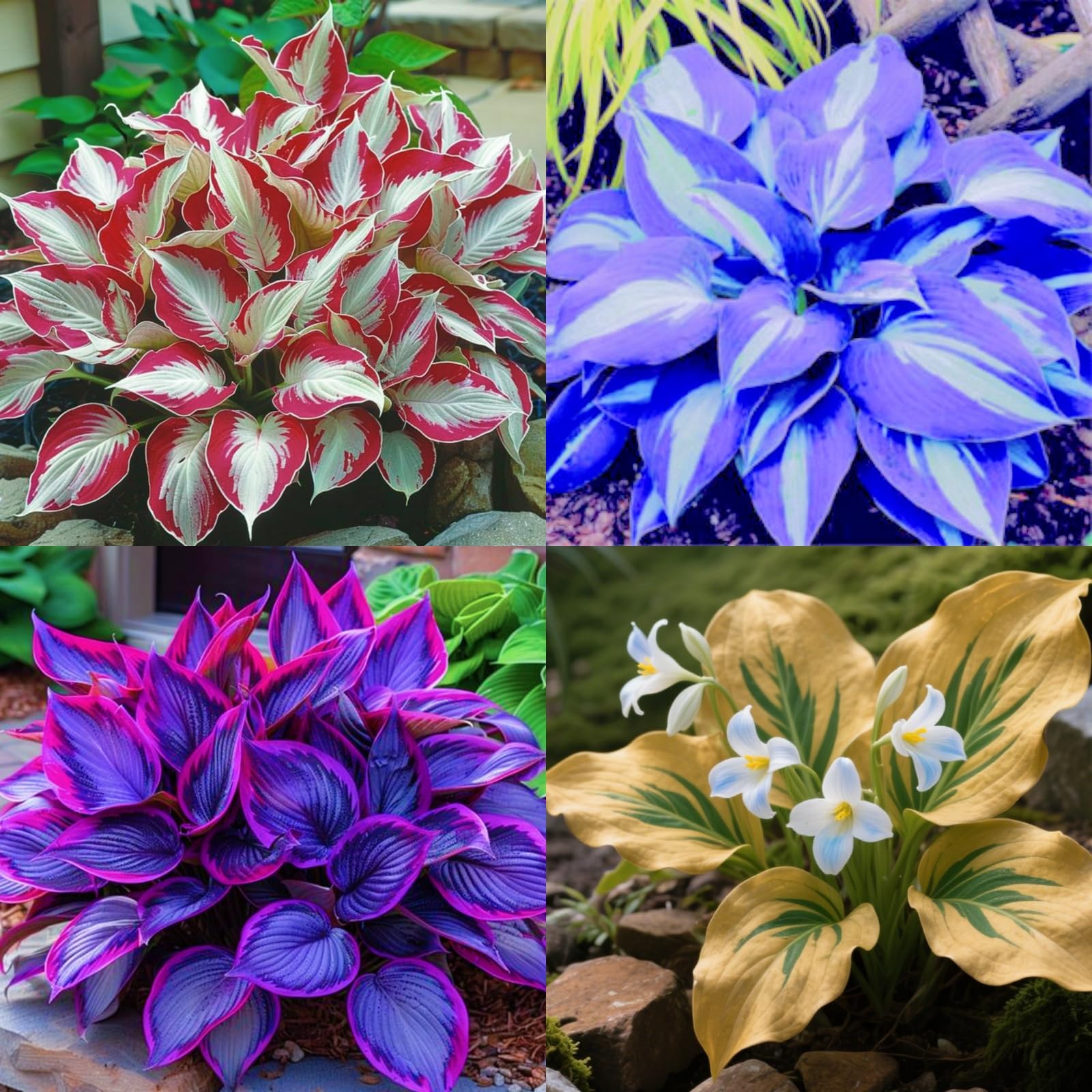 (HGJKYTFCDG Hosta Bulbs Mix Plant Root Excellent Display Indoor Perennial Balcony Garden Bulbs Can Be Potted-6bulbs-J