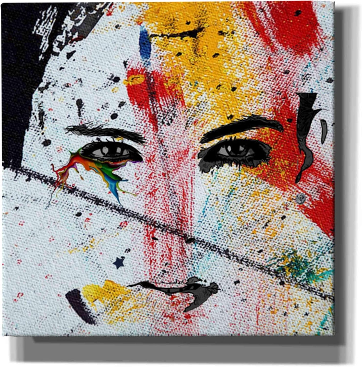 Epic Graffiti 'Face Paint' by Karen Smith, Canvas Wall Art, 12"x12"