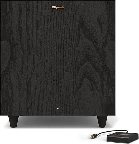 Klipsch R-80SWi - Subwoofer inalámbrico de 8 pulgadas y 150 W con controlador de alto rendimiento para graves profundos, color negro
