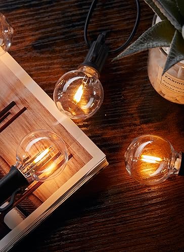 Miniatura 5 de Brightown Bombillas LED G40 de repuesto de 1 W, bombilla de globo inastillable para enchufes E12 o C7, bombillas regulables de 1.5 pulgadas para